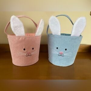 NWT Set of 2 pink & blue Easter baskets